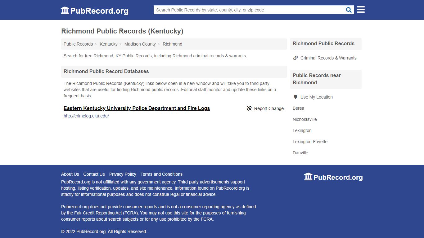 Free Richmond Public Records (Kentucky Public Records)